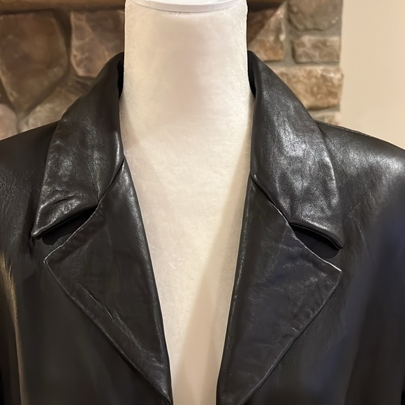 Women’s Kenneth Cole Reaction leather waist jacket, front zip, NWOT, XL - Picture 2 of 7